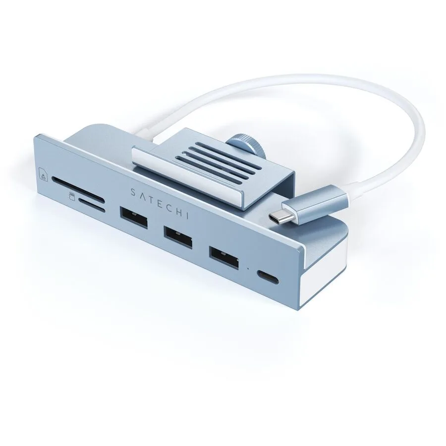 SATECHI USB-C Clamp Hub für iMac 24 - Farbe: hellblau