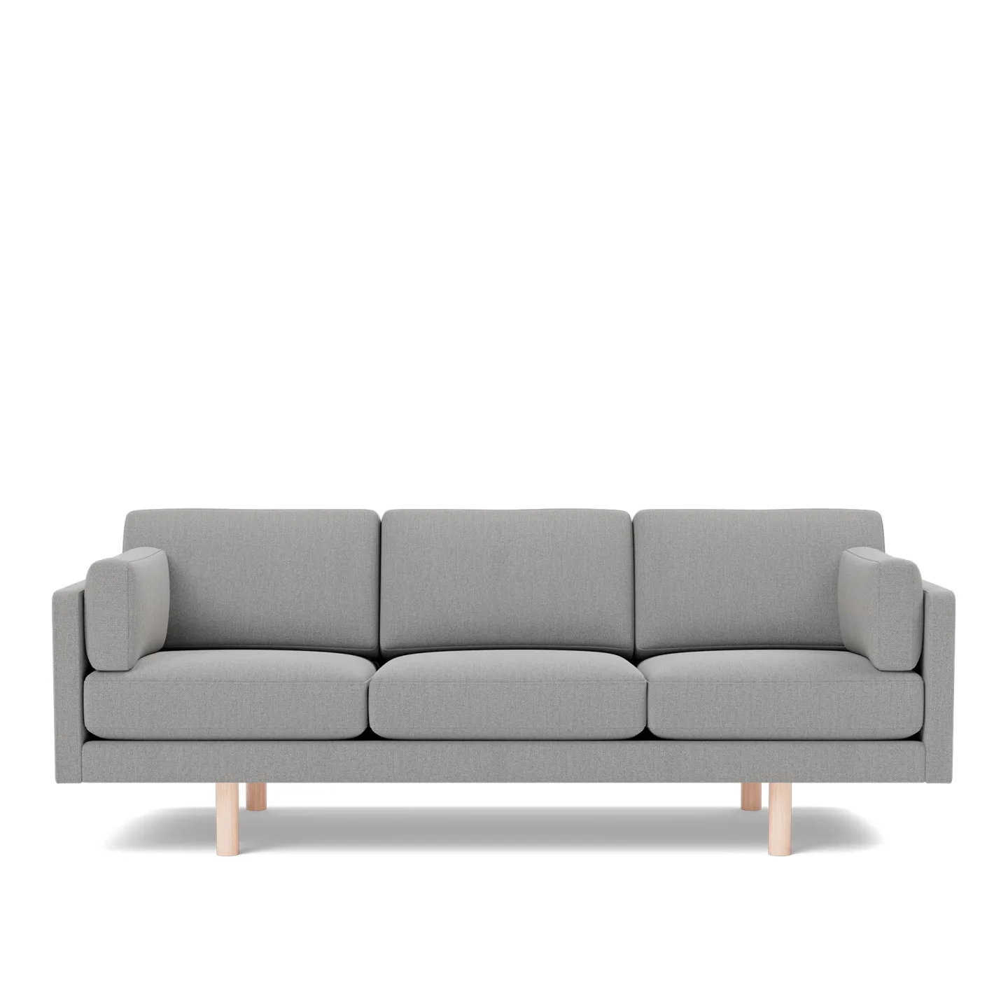 Fredericia Furniture - EJ220 Sofa - 3 seater - 212 cm - 3 cushions - Re-Wool 128 - Down wrap - without buttons - Oak soap treated - Soffor - Erik Jørgensen - Textilmaterial