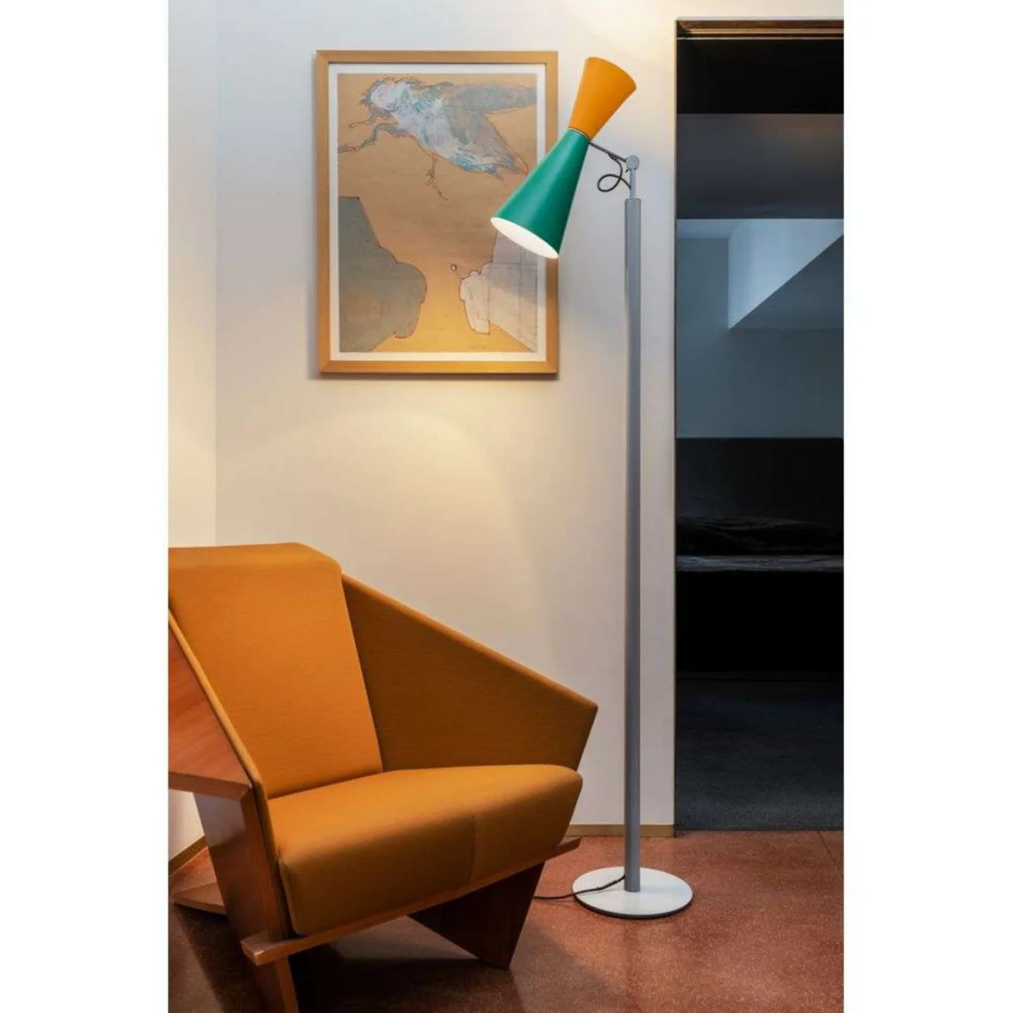 Parliament Golvlampa Green/Yellow - Nemo Lighting - Vardagsrum - Metall