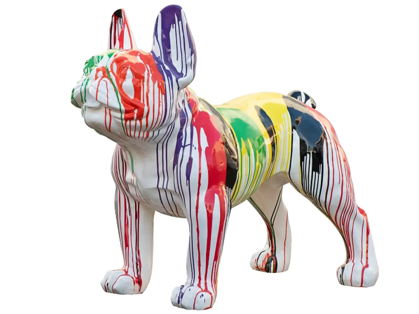 image LAND Skulptur Bunte Bulldogge Xxl | Schubiger Möbel