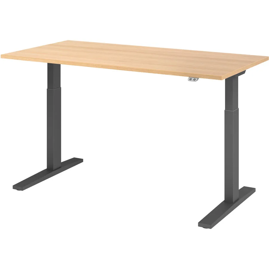 Schreibtisch Office eiche Holzwerkstoff B 160 T 80 cm