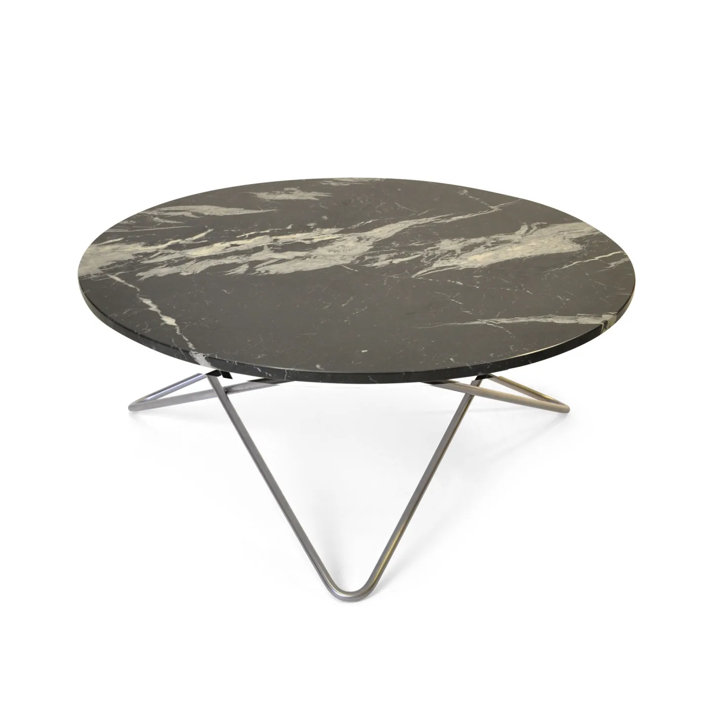 OX Denmarq - Large O Table, Stainless Steel Frame, Top: Black Marble - Soffbord - Dennis Marquart - Svart - Metall/Sten