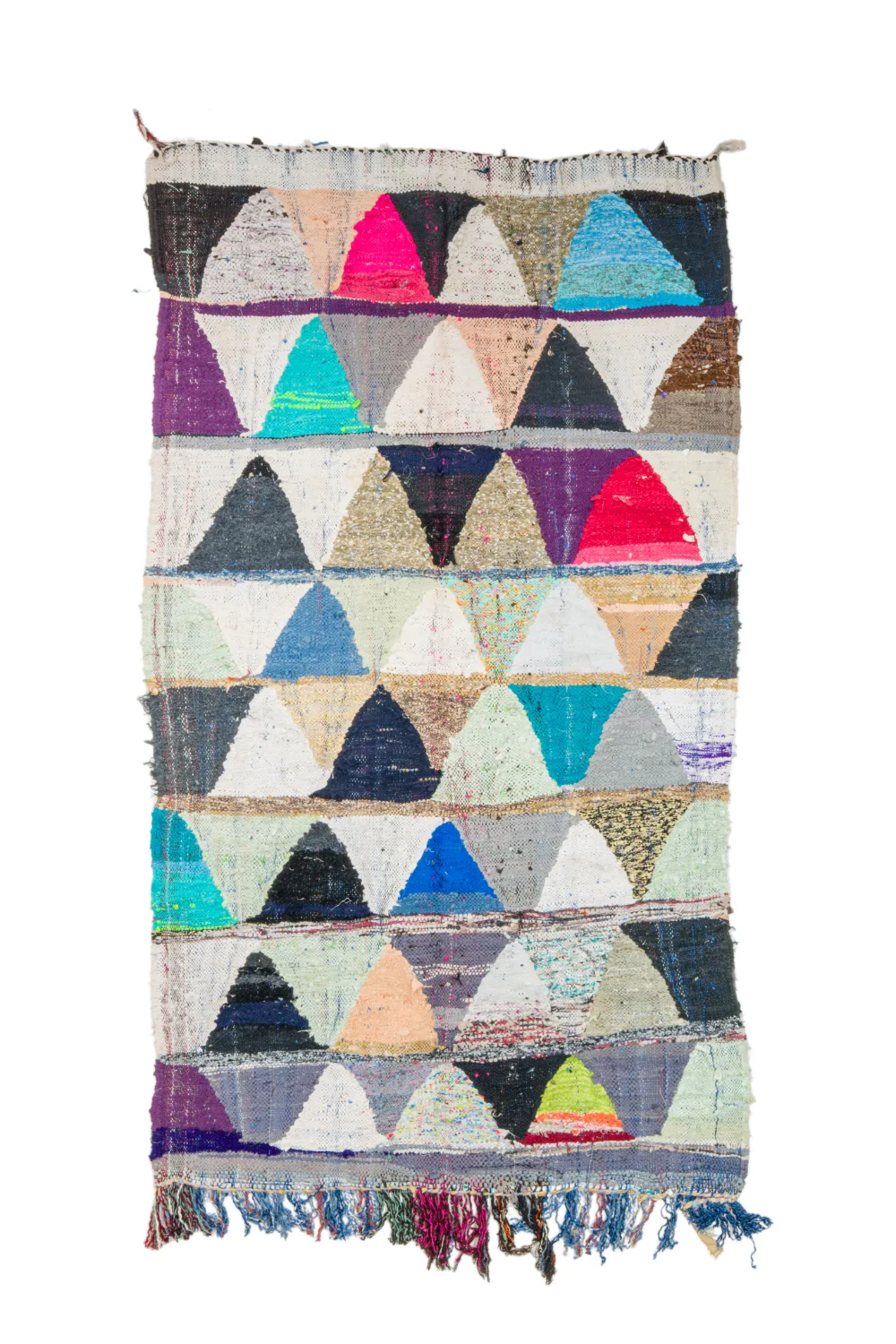 Marokkansk Boucherouite-teppe 125 x 230 cm (Størrelse: 125 x 230 cm)
