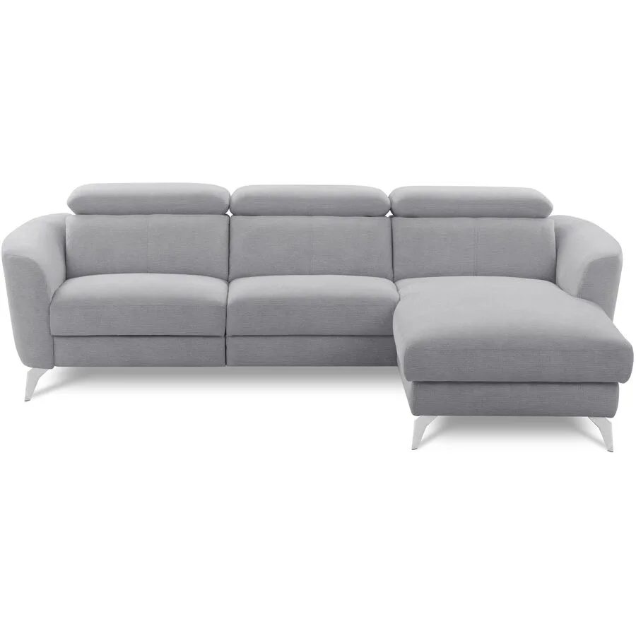 Ecksofa Simba Links Chenille Grau B 261 T 183 cm