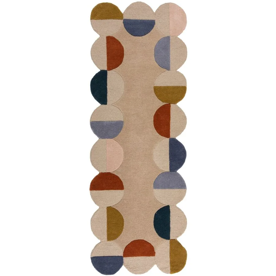 Teppich Tryja natur Symmetrie Wolle 80 x 230 cm
