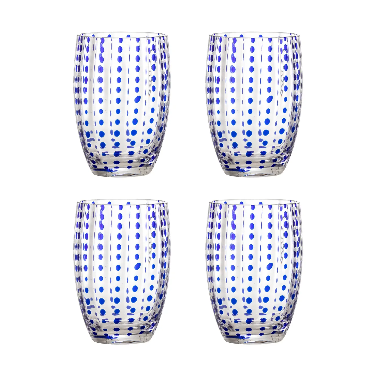 Bloomingville Brinley Trinkglas 4-teilig Blau