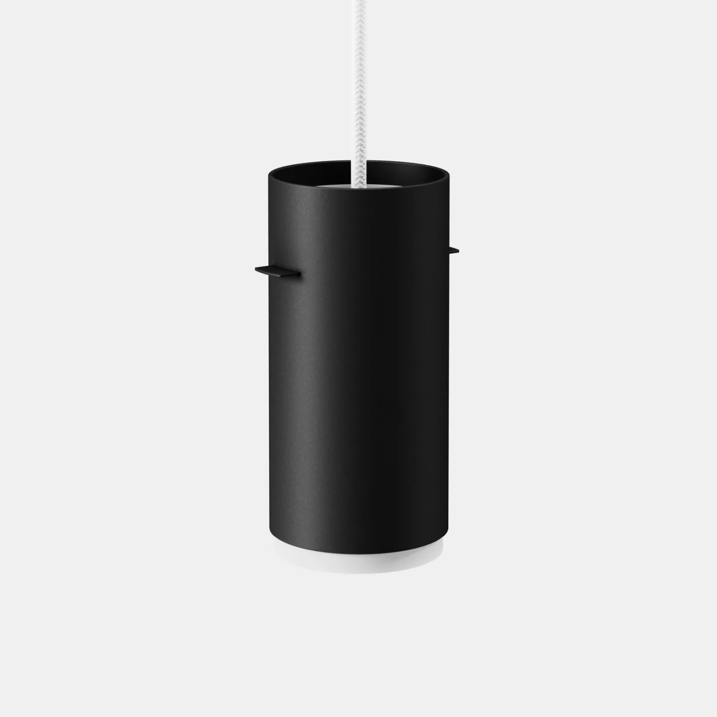 Rørpendellampe, sort, Ø 8 cm, E27, aluminium – Moebe Tube - Stue - Design - Med én lyskilde