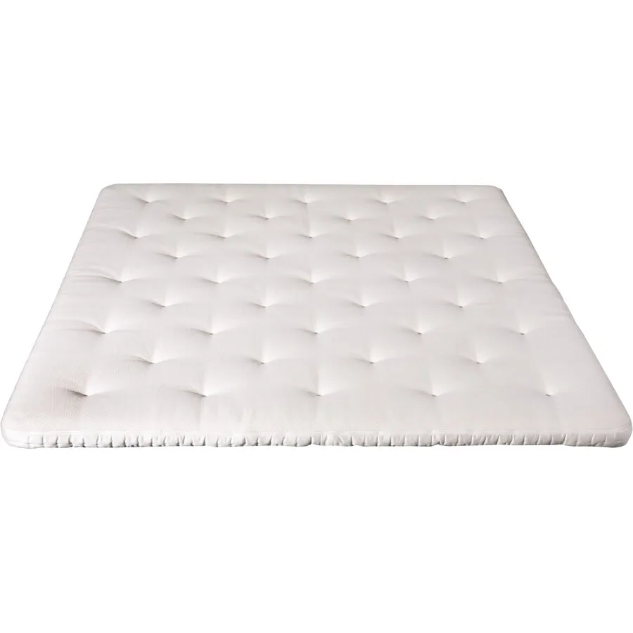 Modular Topper Jana Weiss Cashmere/Polyester, Latexkern, Polsterung: 55% Baumwolle, 45% Schafschurwolle 140 x 200 cm