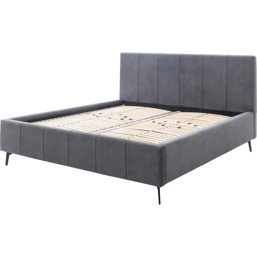 Bett Luzza Anthrazit Polyester 180 x 200 cm