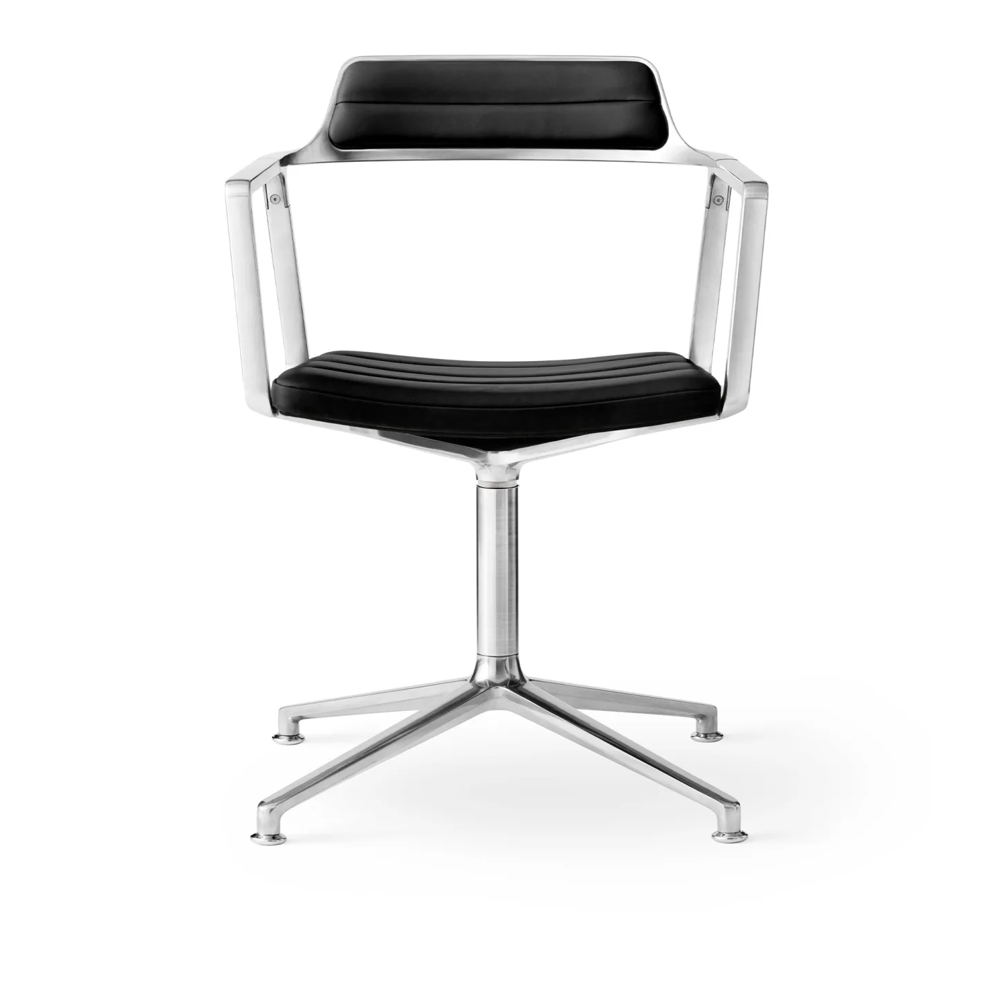 Vipp - Vipp452 kontorstol polerad ram med läder black - Kontorsstolar - Svart