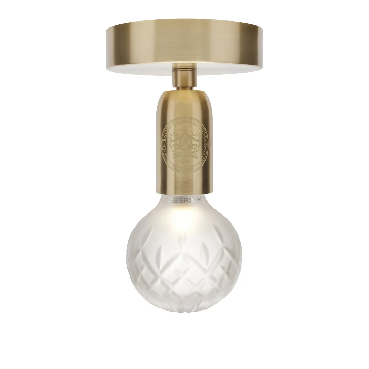 Lee Broom - Crystal Bulb - Taklampa, Frostat kristallglas - Plafonder - Guld