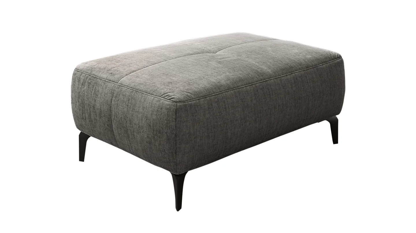 Hocker Sitzhocker 79 x 111 cm grau Veloursbezug - SALO