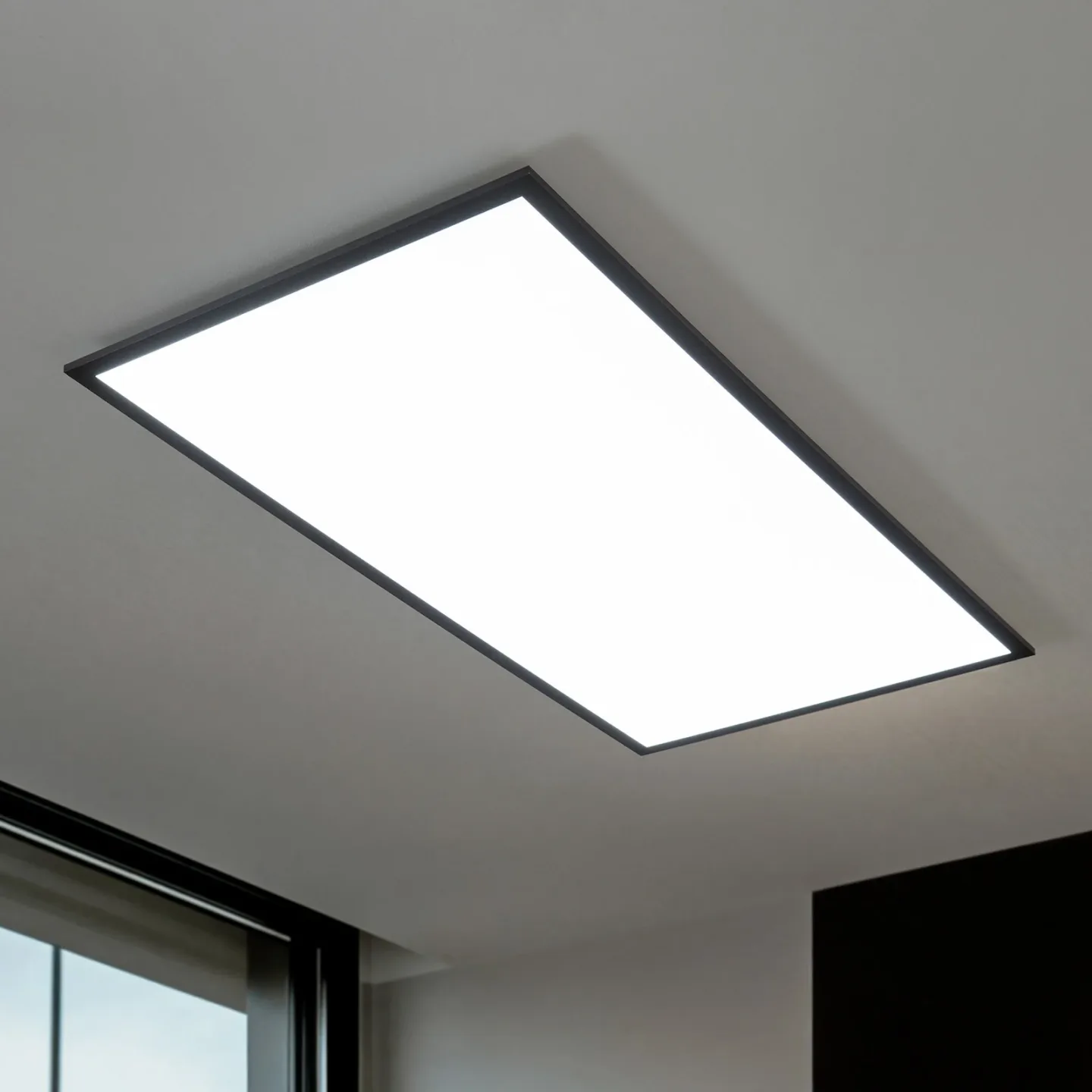 Nelios Deckenleuchte LED 2700-6500k 120x60 Black - Lindby - Küche - Modern - Kunststoff - Eckig