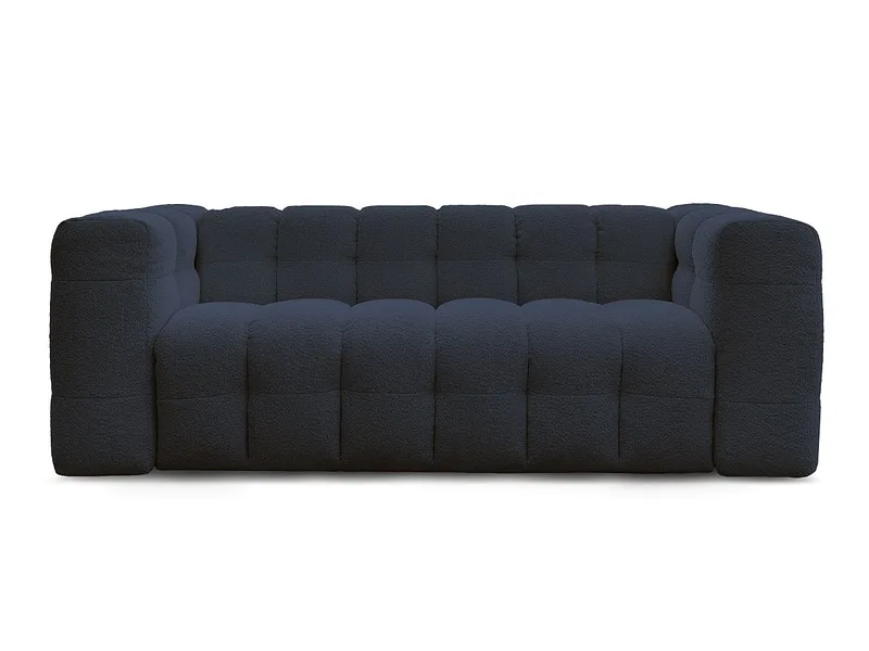 3er Sofa BOBOCHIC CLOUD Boucle-Stoff dunkelblau
