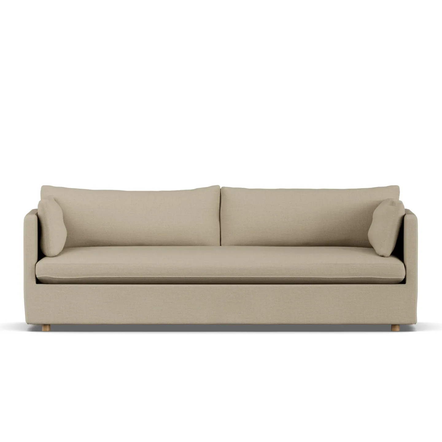 1898 Linnevik Sofa Same Sand 6672-Eiche weiß geölt, 4-sitzig, mit Volant