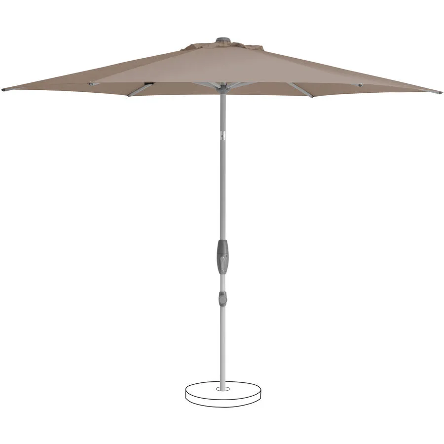 Suncomfort BY GLATZ Sonnenschirm Shell-Turn taupe Polyester B 300 T 300 cm