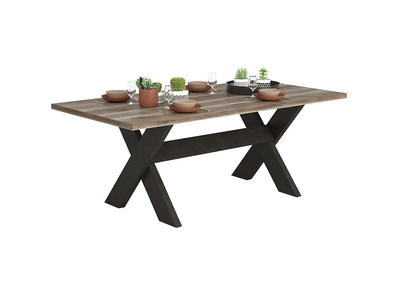CIANN Tisch MALT 200x100x76cm braun