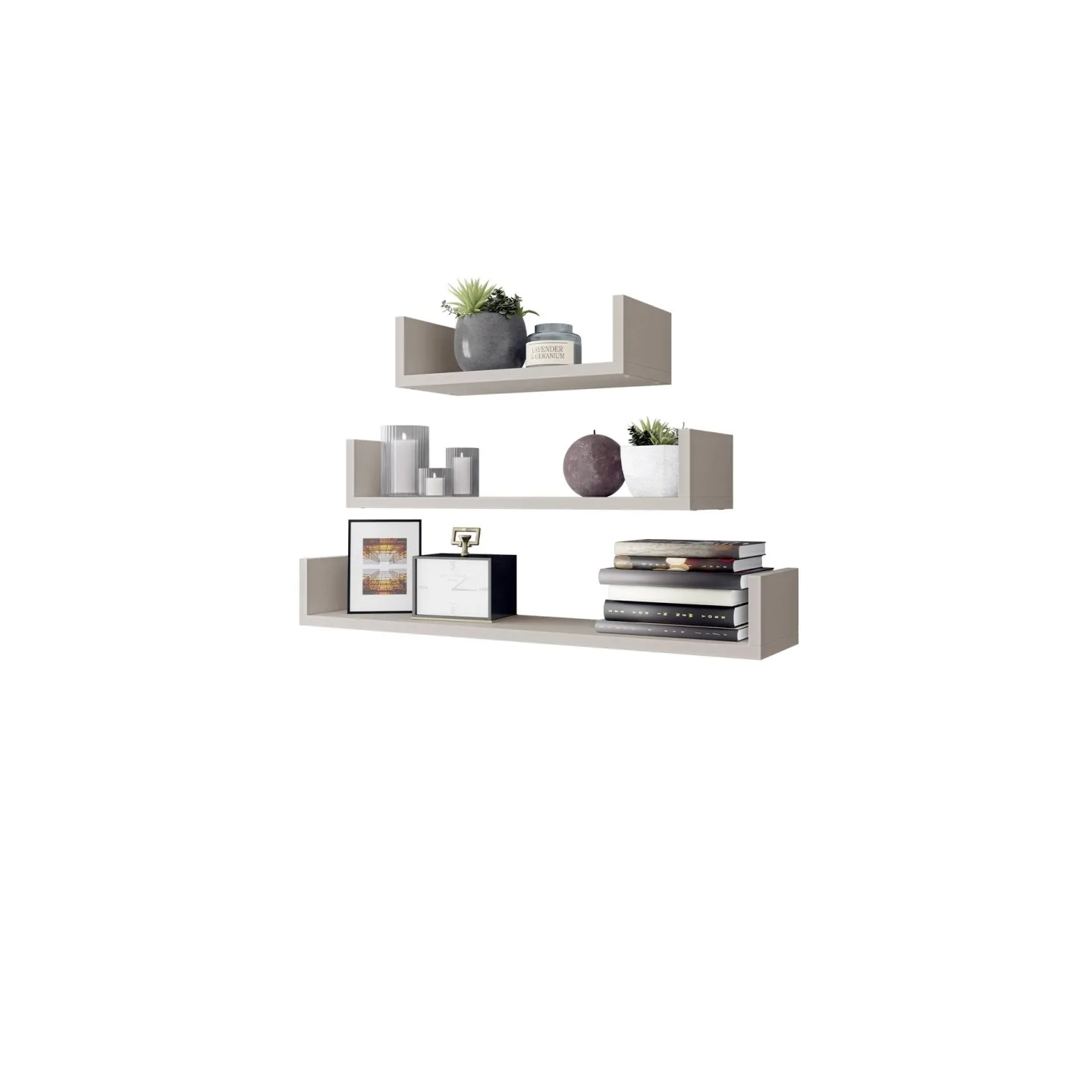 Triorana Vägghylla 80 cm - beige