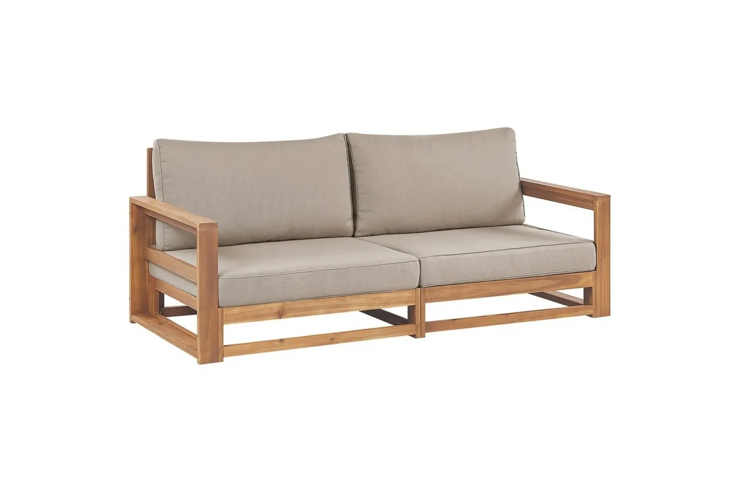 2-sitssoffa Timor Ljus trä/grått/beige, Ja - Ljus trä/grått/beige, Ja