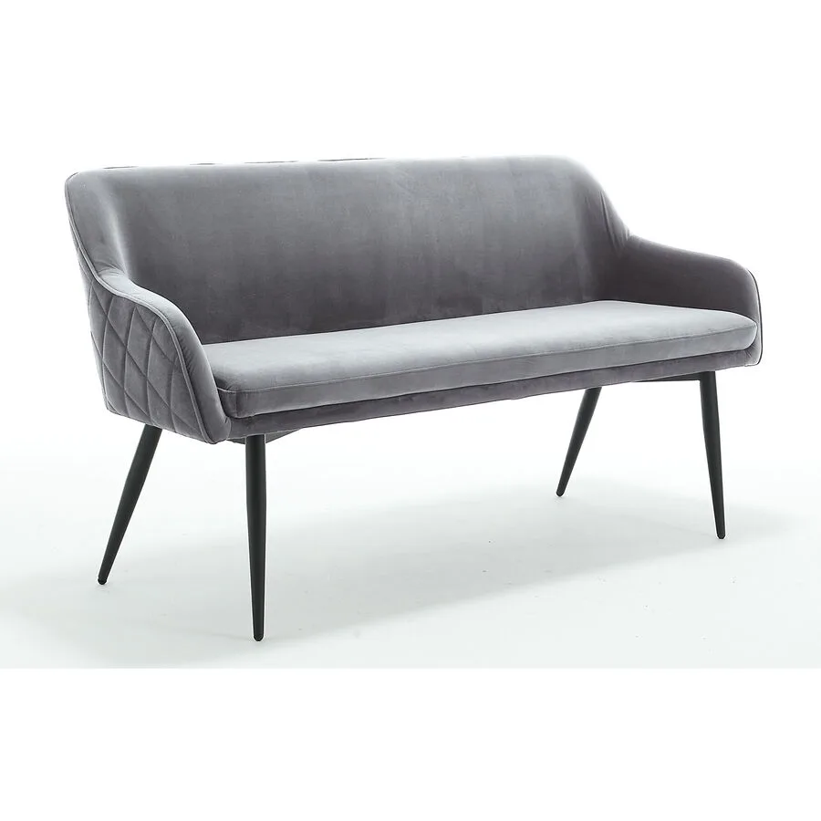 Bank Amy Grau Stoff 160 cm 85 cm