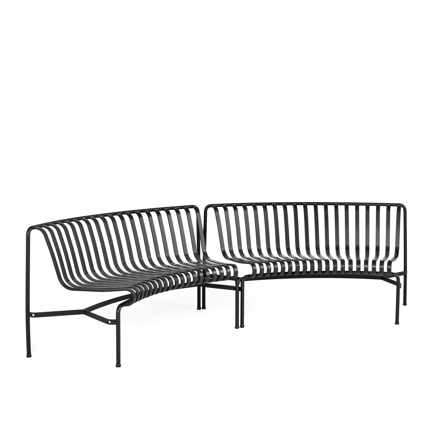 HAY - Palissade Park Dining Bench - Anthracite In/In - Trädgårdsbänkar - Ronan & Erwan Bouroullec - Svart