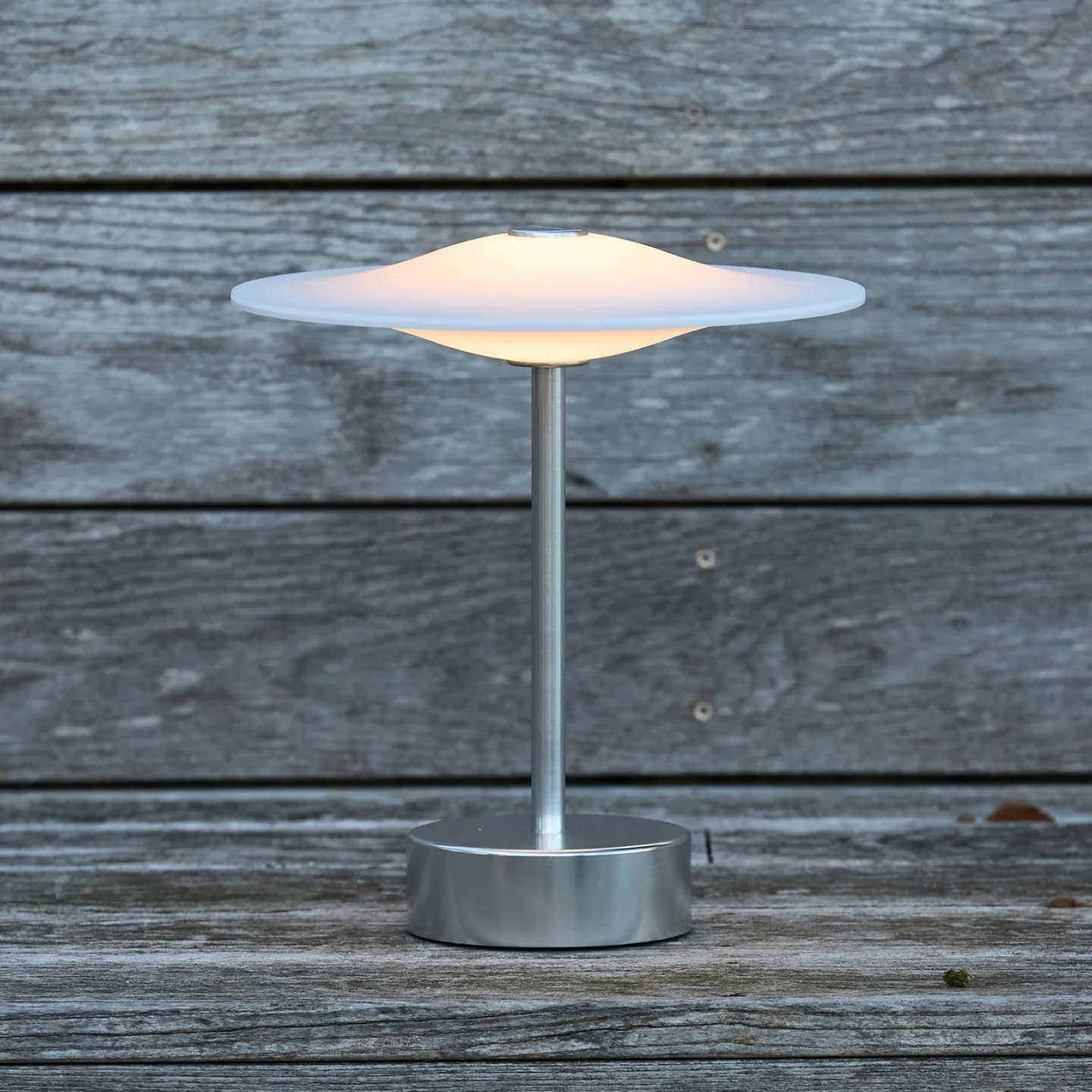 Sinus 22 Portable LED-Tischlampe, stahl, IP44 - Piet Hein - Balkon - Design - Aluminium - Einflammig