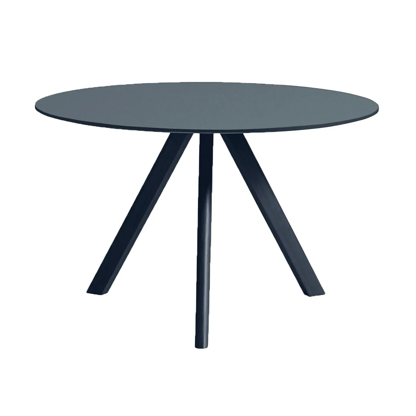 HAY CPH20 2.0 Esstisch Ø120 cm Smokey blue linoleum-deep blue
