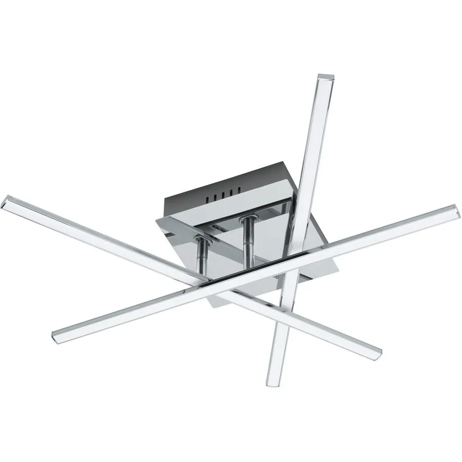 Eglo Wandlampe Lasana 1 Weiss/Grau Kunststoff/Metall 16 cm 9.5 cm - Farbe: chrom/weiss - LED - Lichtfarbe: Warmweiss