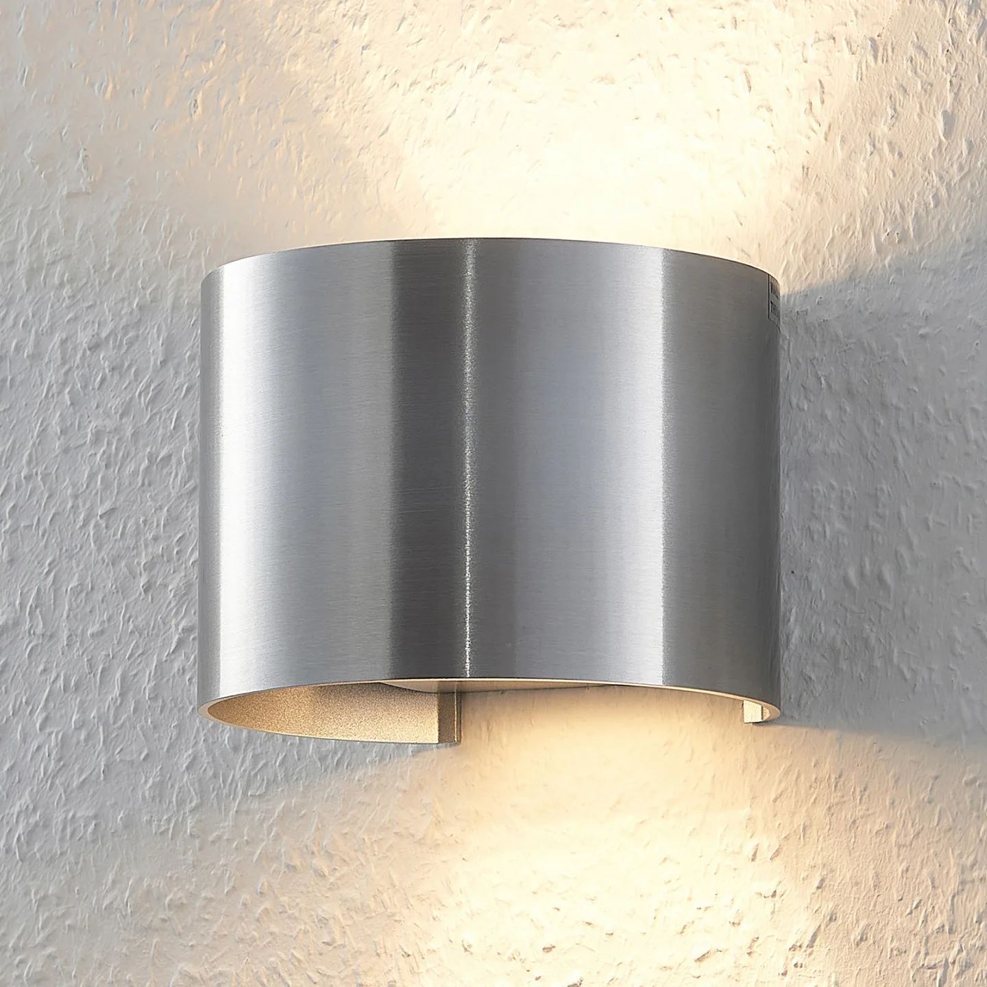 Zuzana Vägglampa Round Alu - Arcchio - Vardagsrum - Modern - Aluminium - Vinklad