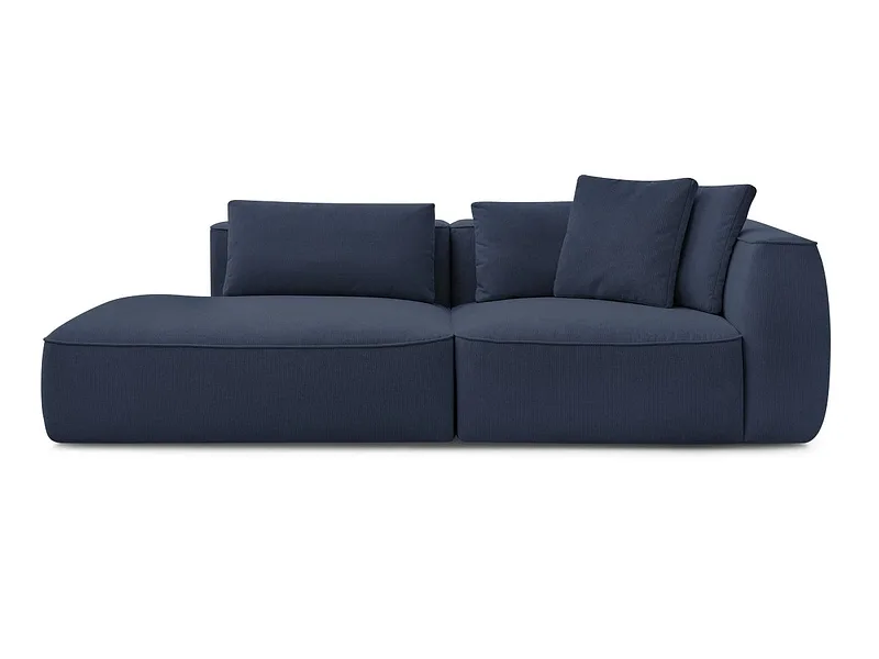 3er Sofa BOBOCHIC LEOPOLD Stoff chiniert dunkelblau