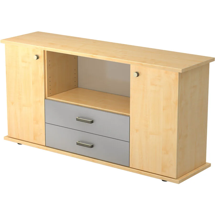 Sideboard Office Ahorn, Silber Holzwerkstoff B 166.1 H 84 cm
