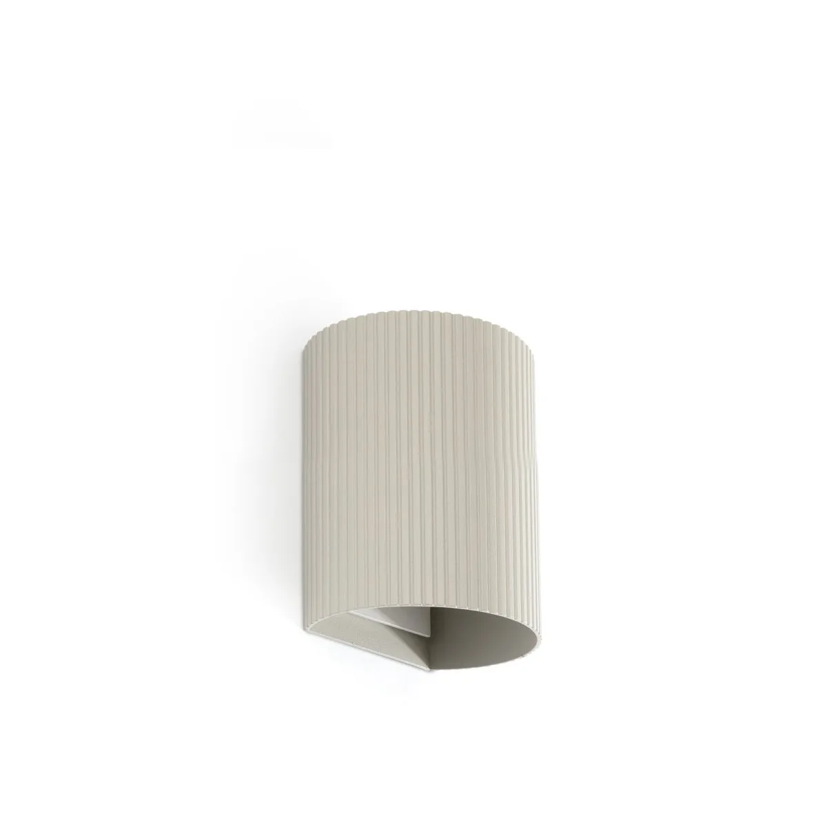 Faro Barcelona - Sole 10cm - Vägglampa - Grå räfflad