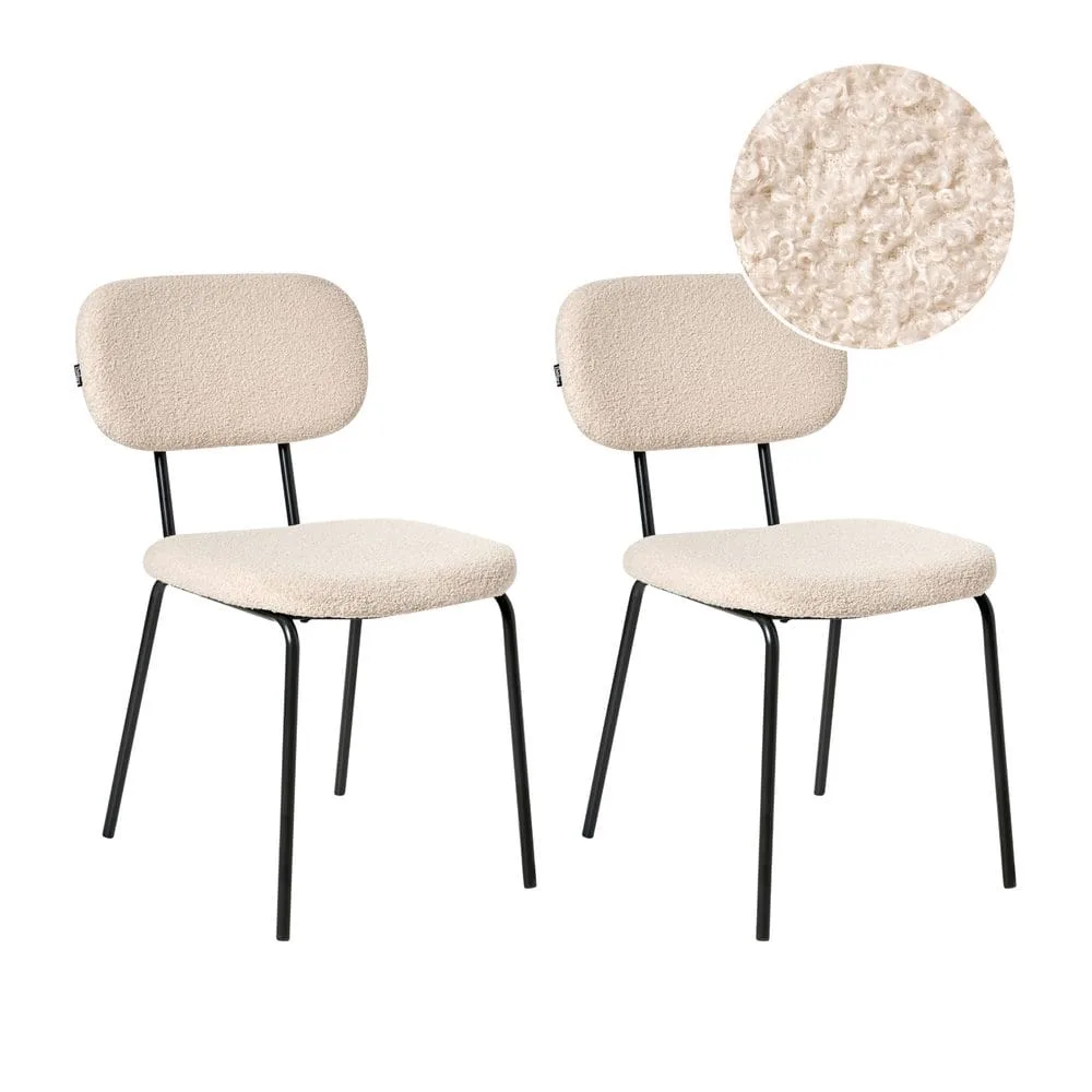 Matstol Adair 2-pack - Beige, svart