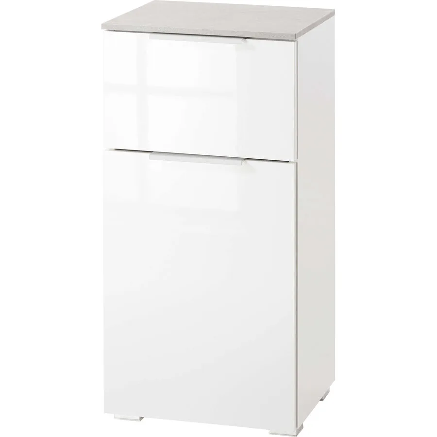 Badezimmerschrank Gala Hochglanz weiss Holzwerkstoff B 40 T 35 cm H 82.5 cm