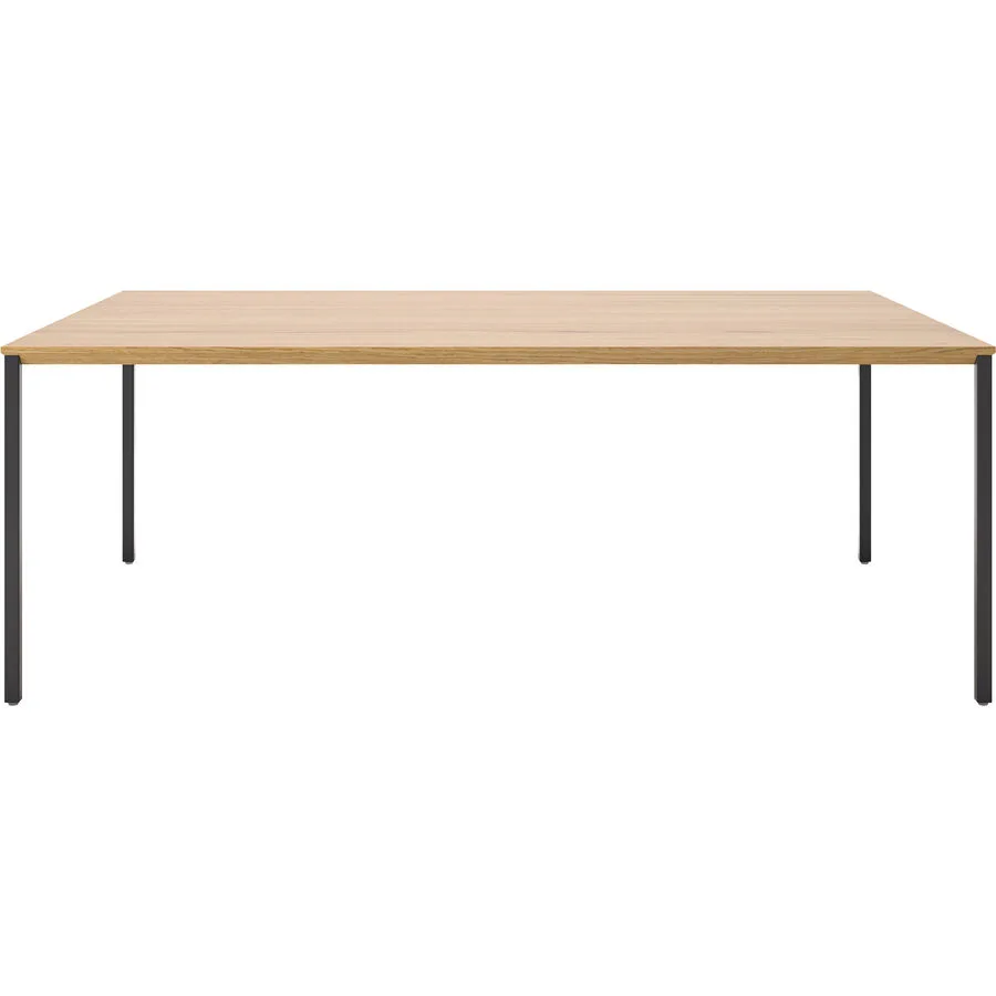 Beistelltisch Barillo Schwarz Holz 110 cm - Material: Eiche