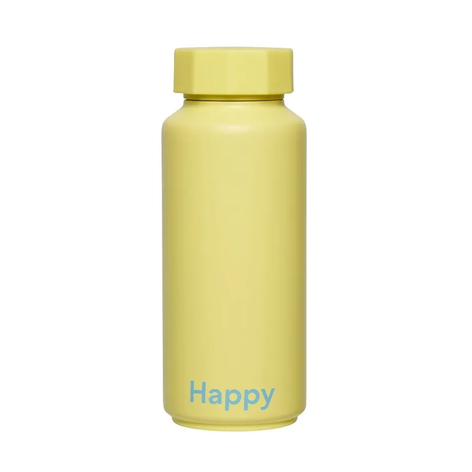 Design Letters Designletters Isolierflasche Happy-gelb