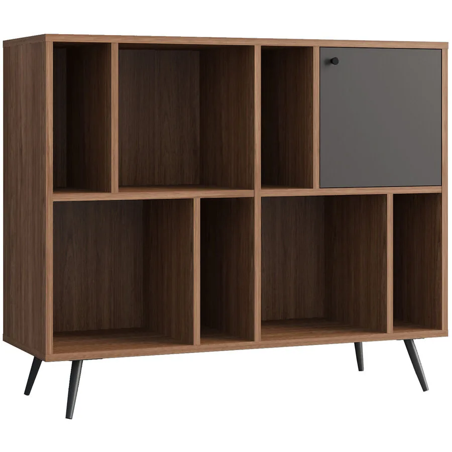 Regal Paulina natur, grau MDF B 118 H 76 cm