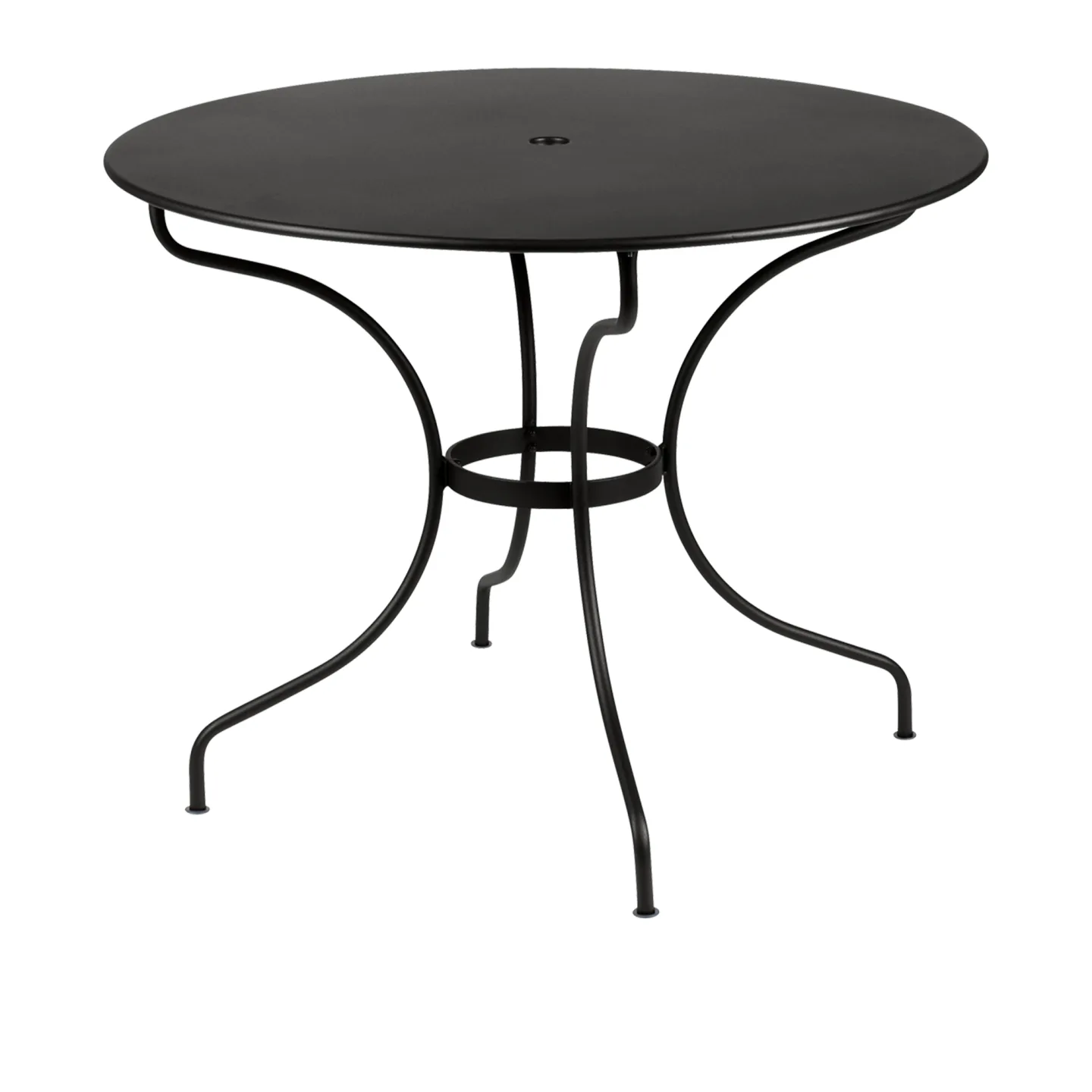 Fermob - Opéra Table Ø 96 cm, Liquorice - Matbord utomhus - Studio Fermob - Svart - Metall