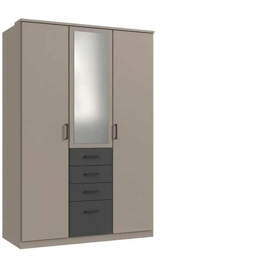 Kleiderschrank Coty graphit Holzwerkstoff B 135 cm