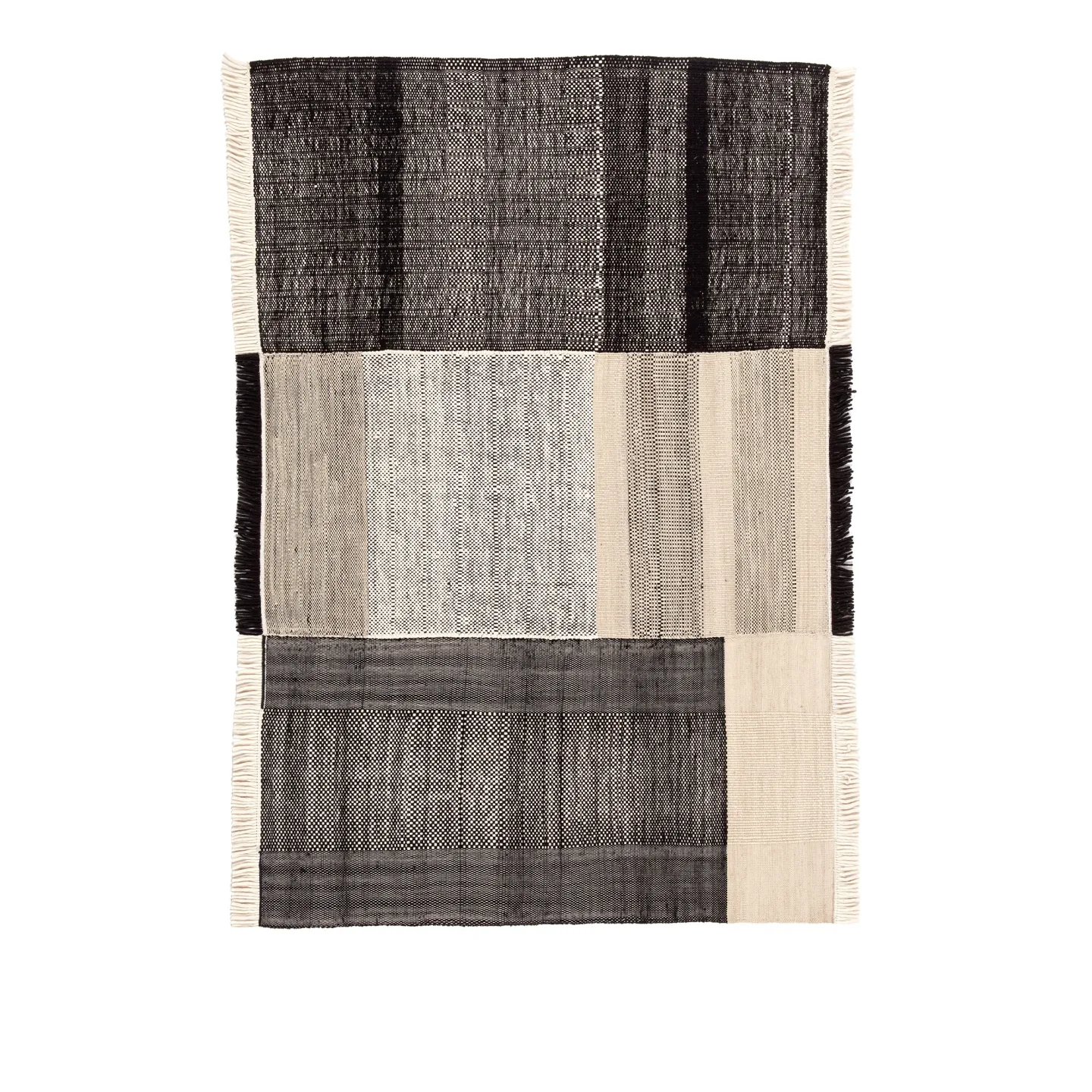 Nanimarquina - Tres Outdoor Black Rug 170x240 cm - Plastmattor - Elisa Padrón,Nani Marquina - Flerfärgad