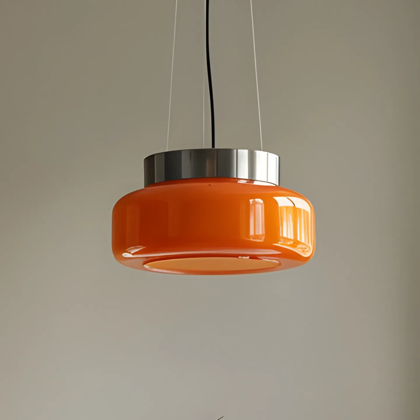 BonBon hengelampe, oransje, Ø 25 cm, glass - ALDEX - Spisestue - Design - Med en lyskilde