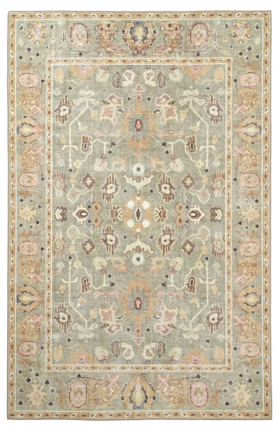 Flatvevd teppe - Yara (beige) (Størrelse: 230 x 340 cm)