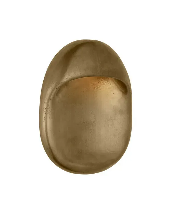 Esculpa 14" Rounded Wall Light Museum Brass