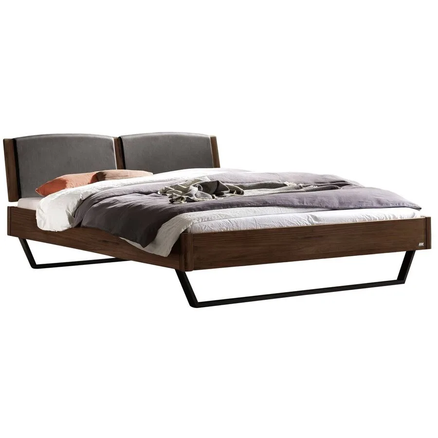 Hasena Bett Castello Braun Holz 140 x 210 cm - Farbe: Nussbaum