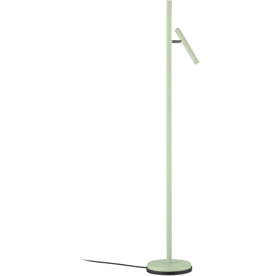 Stehlampe Streak-B Grün Aluminium/Eisen 134 cm - Farbe: mintgrün - LED - Lichtfarbe: Warmweiss - LED Energiesparlampen