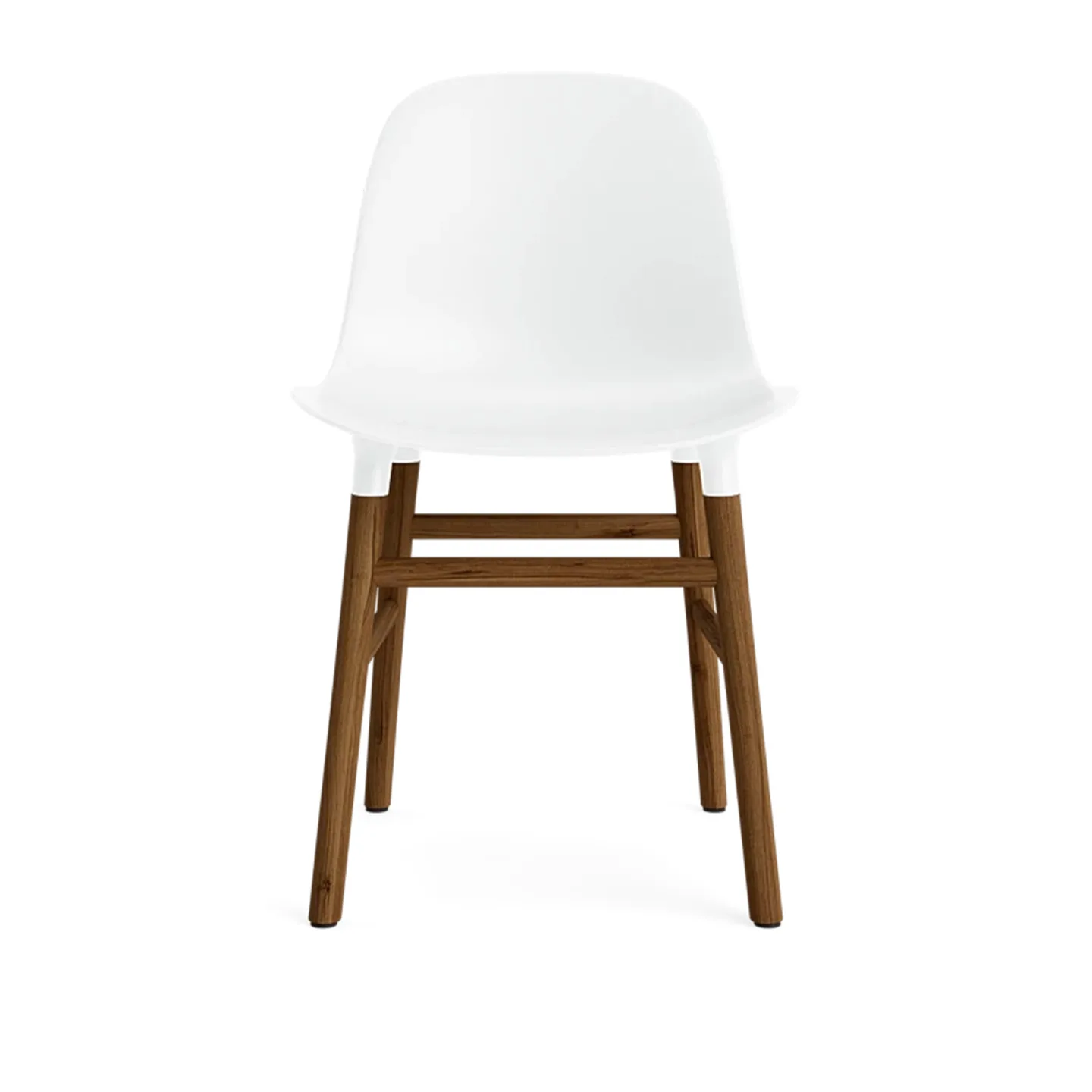 Normann Copenhagen - Form Chair Walnut White - Matstolar - Simon Legald - Vit - Trä/Plast
