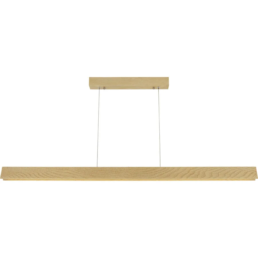 Pendellampe Clifton Braun Holz/Metall 120 cm 120 cm - Farbe: eiche - LED - Lichtfarbe: Extra warmweiss - LED Energiesparlampen