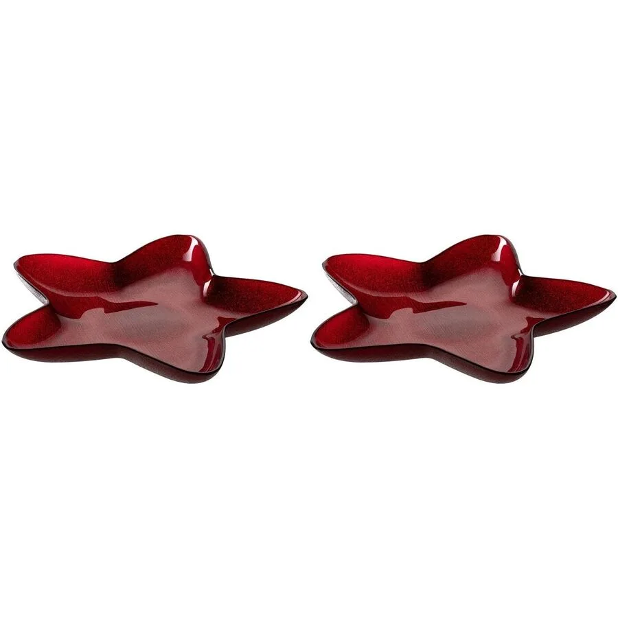 Schalen-Set Leonardo Rot Glas 15 cm 3 cm
