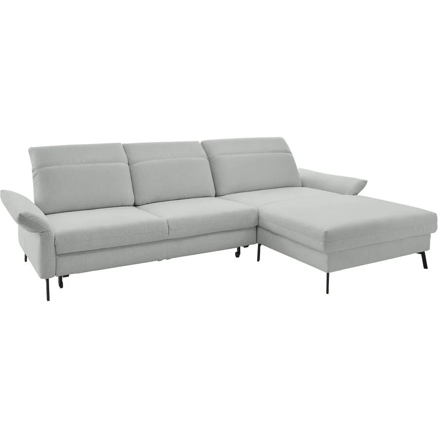 Ecksofa Josephine Rechts Stoff hellgrau B 312 T 222 cm