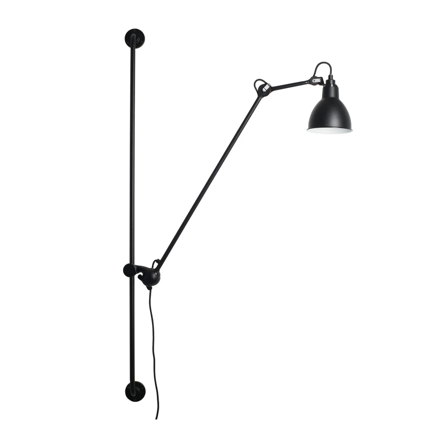 214 Wandleuchte Round schwarz/kupfer - Lampe Gras 214 Round - Wohnzimmer - Design - Metall - Einflammig